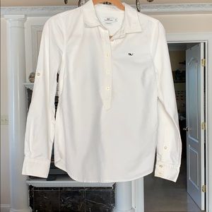 White long sleeve Vineyard Vines shirt